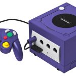 A game controller in use