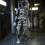 humanoid robot being tested in a laboratory