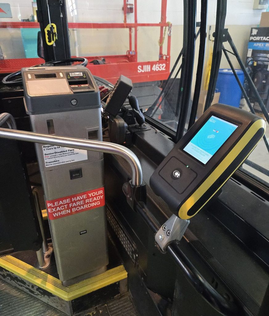 A contactless payment at a till