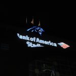 American football stadium on game day